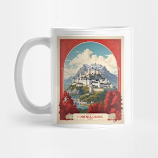 Hohensalzburg Castle Austria Vintage Travel Retro Tourism Mug